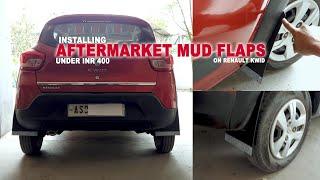 Installing aftermarket mud flaps on Renault Kwid | Under INR 400 | Better mud protection | DIY