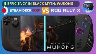 Black Myth: Wukong Steam Deck OLED VS ROG Ally X | Battery Efficiency Compared at Low and High TDP