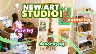 Setting up my New Art Studio! // Moving, unpacking, & decorating!