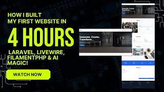 Intro: How I Built a Stunning Laravel Website in Just 4 Hours Using Livewire & Filament! (No Edits)