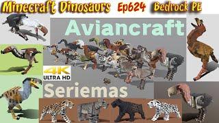 AvianCraft Seriemas Addon Terror Bird Showcase Download 4K60FPS Minecraft Dinosaurs Ep624