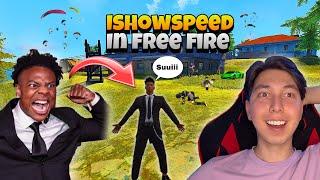 ISHOWSPEED IN FREE FIRE  - is he pro Player ⁉️ - Mehdix Free Fire