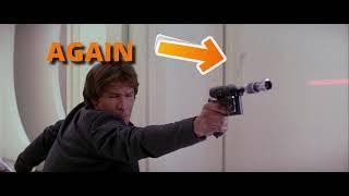Han Solo shooting blank gun in Empire Strikes Back