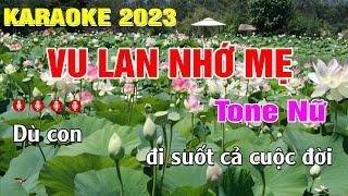 Vu Lan Nhớ Mẹ Karaoke Tone Nữ (A#m) Nhạc Sống | Trung Hiếu Karaoke