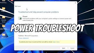 How to Run Power Troubleshooter in Windows 11