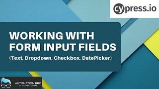 Working with Form Input fields in Cypress
