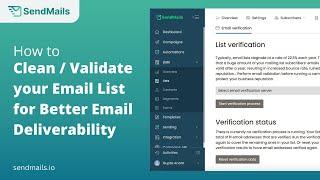 Email List Validation: How to clean your email list inside SendMails.io