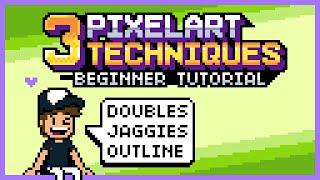 3 PixelArt Techniques/Common Mistakes (Doubles, Jaggies & Outline) (Tutorial for Beginners)