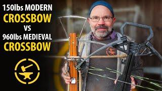 960lbs crossbow vs 150lbs crossbow - TESTED!