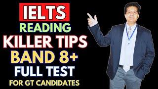 IELTS Reading - KILLER TIPS For Band 8+ Full TEST By Asad Yaqub