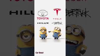 Tesla Cybertruck vs Toyota Hilux minions style #tiktok #status #funny #hilux #cybertruck