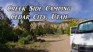 Creek Side Camping Cedar City, Utah VanLife On the Road