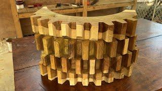 Great Creativity With Wood. Build A Unique Table Inspired By Mechanical Gears.