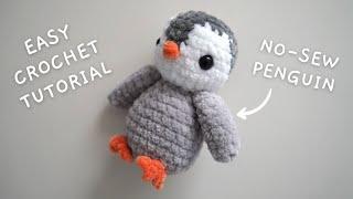 NO-SEW Penguin Crochet Tutorial · Easy, Quick, & Beginner-Friendly Free Amigurumi Doll Pattern!