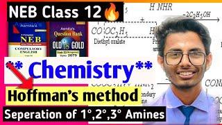 seperation of types of amines by Hoffman's method 