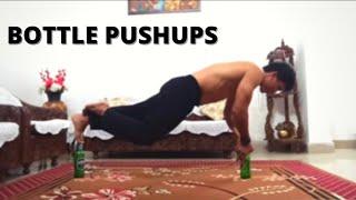 bottle pushups | balance | PUSHUPS  |Aditya thapa #fitness #workout