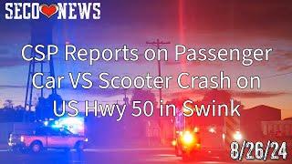 First Responders at Vehicle VS Scooter Crash on US Hwy 50 in Swink on Aug 26, 2024