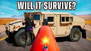 Bowling Ball Cannon Vs Humvee