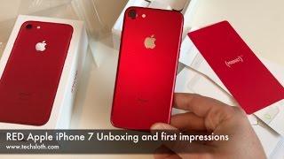 RED Apple iPhone 7 Unboxing and first impressions