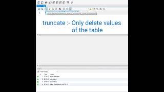 Diffrence between truncate & drop table in SQL | #shorts #sql #mysql