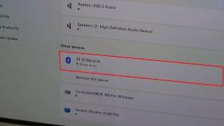 Fix BT Dongle Driver Error  Bluetooth Adapter Not Working