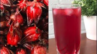 ️ROSELLE DRINK️ DIY HEALTHY SUMMER DRINK️ ROSELLE HIBISCUS JUICE RECIPE️ HERBAL DRINK️ASMR