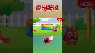 Cat and BingGo are having fun cartoon  #binggoleaders#funny #animals