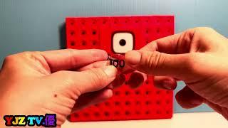 Making Number block 100 Let's Build 100 DIY different colors with Unofficial sticker Satisfying ASMR