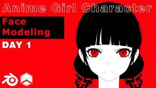 Blender 3.0: Anime Girl Character Series Day 1 - Face Modeling [ENG Sub] | Nhij Quang
