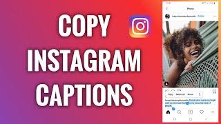 How To Copy Instagram Captions