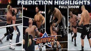 WWE 2K16 SUMMERSLAM 2016 FULL SHOW - PREDICTION HIGHLIGHTS