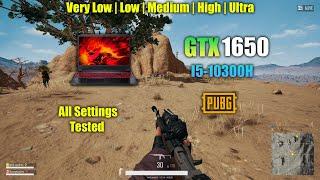 GTX 1650 Laptop : PUBG Steam All settings Tested 2021