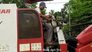 How to Operate yanmar chain harvester New video #yanmar#harvester#achintya maity agro tech