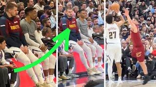 Nikola Jokic COULDN'T Hide his REACTION when his teammates missed two OPEN SHOTS in a Row vs CAVS