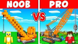 Minecraft NOOB vs PRO: CRANE HOUSE BUILD CHALLENGE in Minecraft