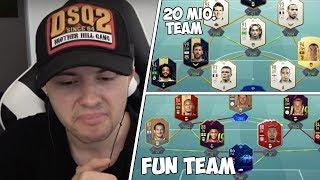 GamerBrother SPIELT mit FUN TEAM gegen 20 MIO COINS TEAM  FIFA 19 STREAM HIGHLIGHTS