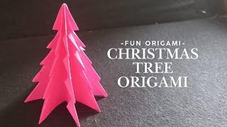 Easy Christmas Tree Origami - Paper Christmas Decoration