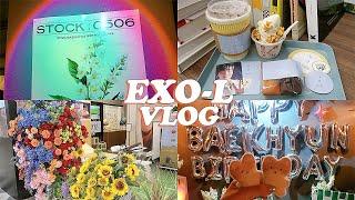 Let's go to EXO Baekhyun's STOCK : 0506 Birthday Cafe and Kyungsoo's Blossom Pop-up Cafe VLOG