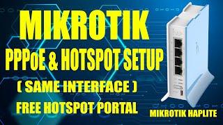 Mikrotik PPPoE and Hotspot Setup Same Internet with Free Hotspot Portal