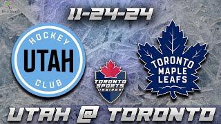 11-24-24 Utah Hockey Club vs Toronto Maple Leafs Game Audio | NHL LIVE Stream Gamecast & Chat