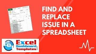 Find and Replace Issue In an Excel Spreadsheet