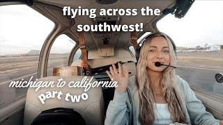 Flying Over the Desert & Mountains at 10,000 ft! Michigan to California Part 2