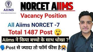 Vacancy for all aiims NORCET-7// #norcet #aiimsnorcet #aiims