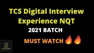 TCS NQT interview experience 2021 batch | TCS digital interview experience