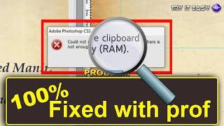 Fix 100% Photoshop CS3 Not Enough Memory RAM