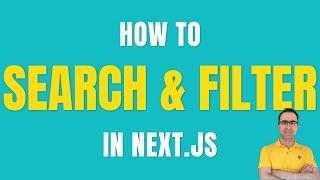 Next.js Search Filter Tutorial For Beginners