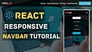 Build Responsive Navbar with React and React Router | React Tutorials for Beginners