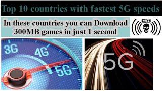 Top 10 countries with the fastest 5G speeds | Fastest 5G speed  | which country has fastest 5G |