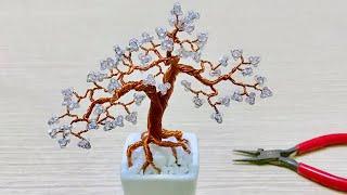 [Bonsai Handmade]How To Make Mini Bonsai Tree Wire Copper 02