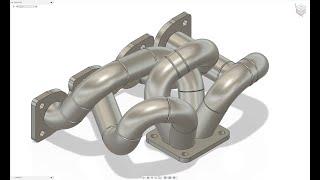 Fusion 360 - Twinscroll Equal Length Turbo Manifold Modeling